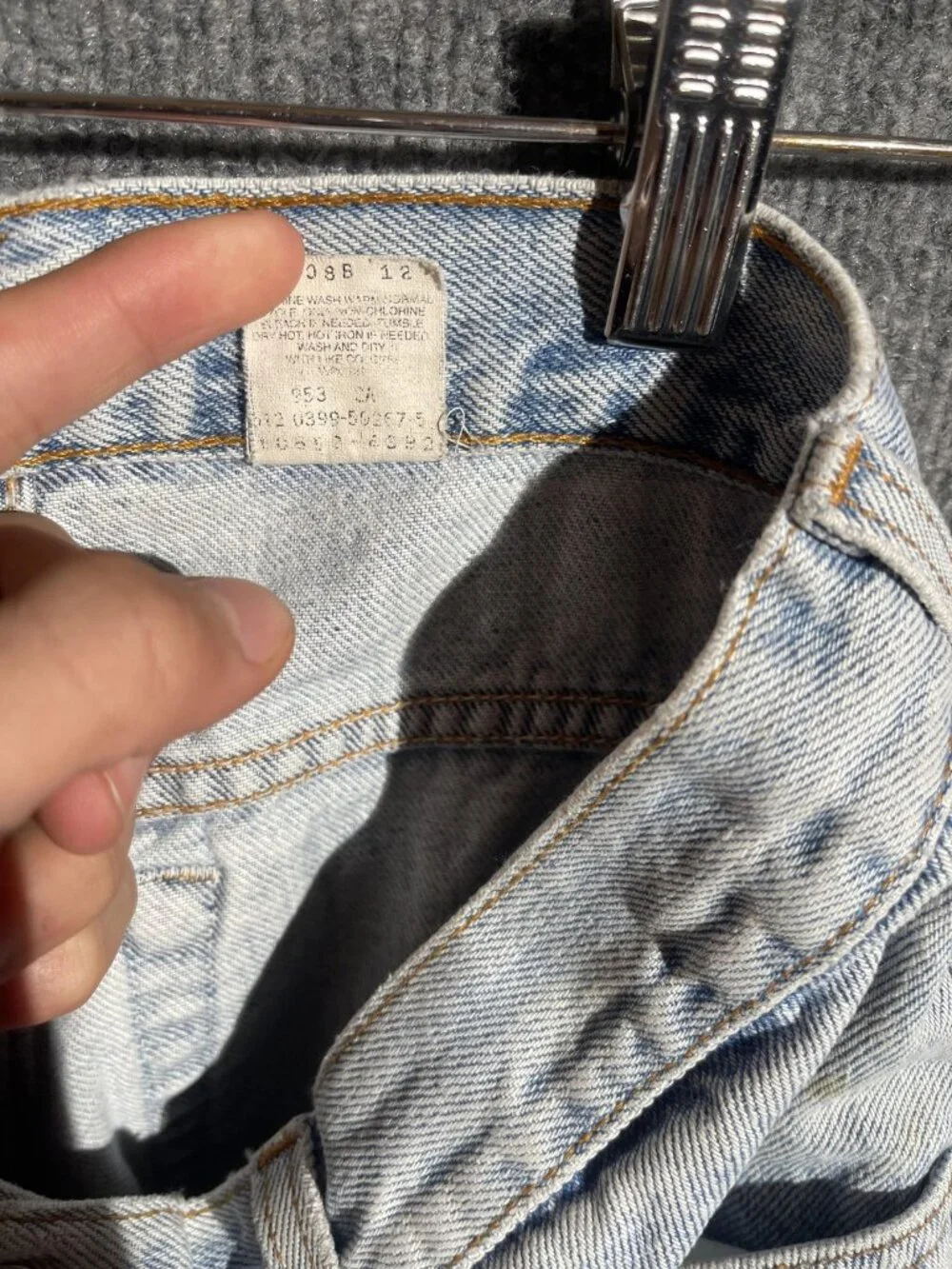 Vintage Levis 550 Jeans Mens Medium High Rise Light Wash Relaxed Tapered 90s